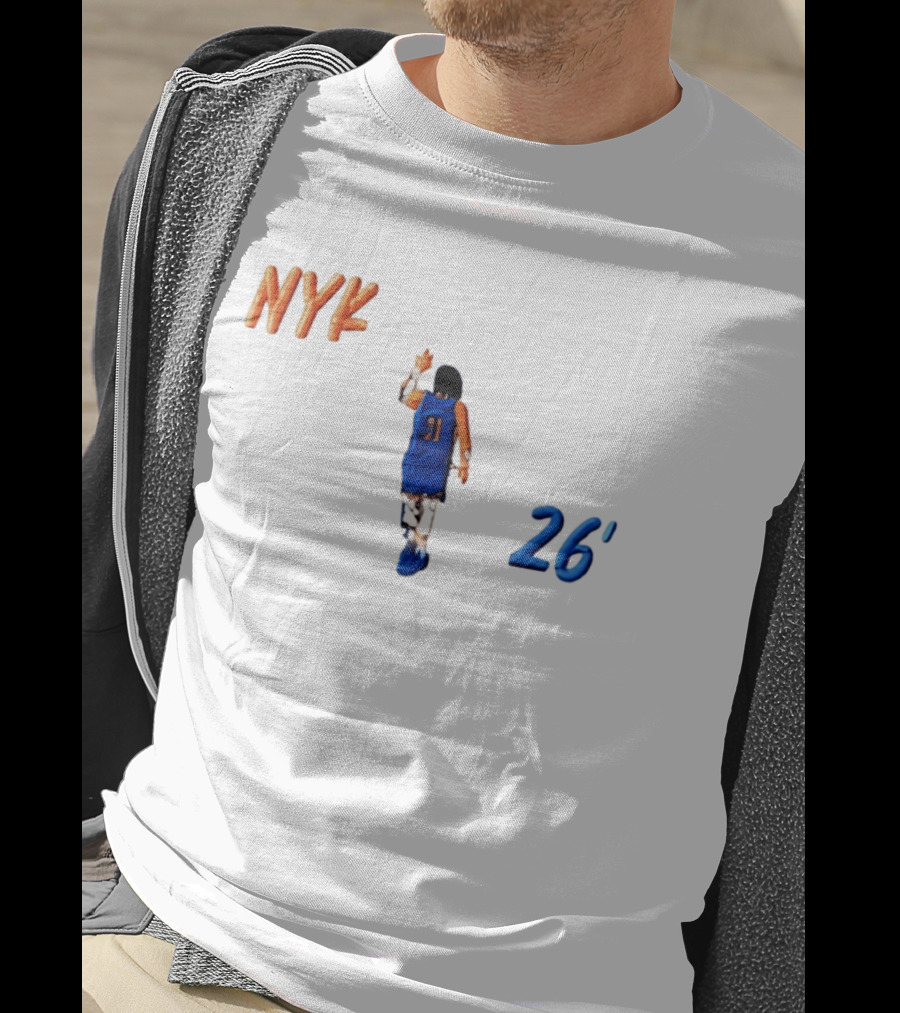 NYK Jalen Brunson Caricature 26' Basketball NBA New York Knicks T-Shirt