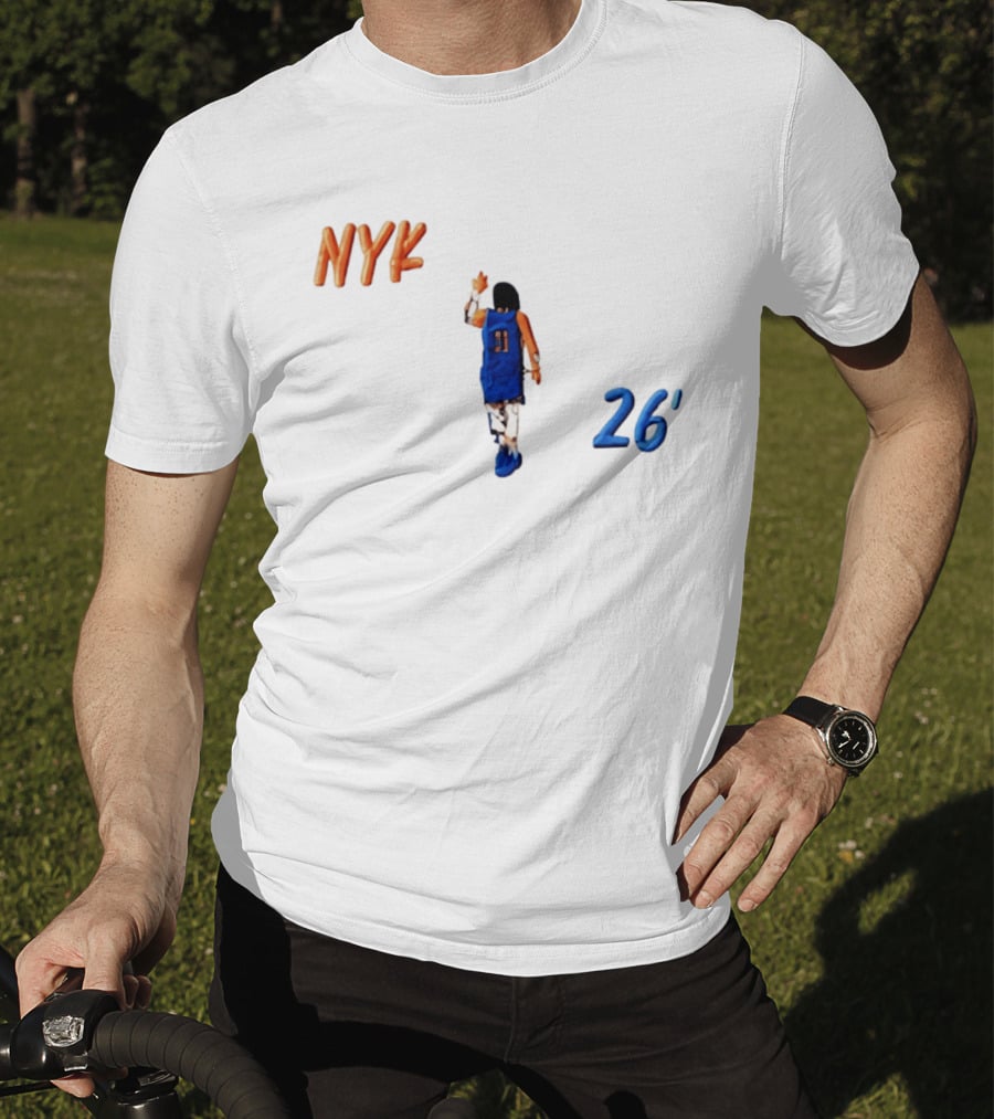 NYK Jalen Brunson Caricature 26' Basketball NBA New York Knicks T-Shirt