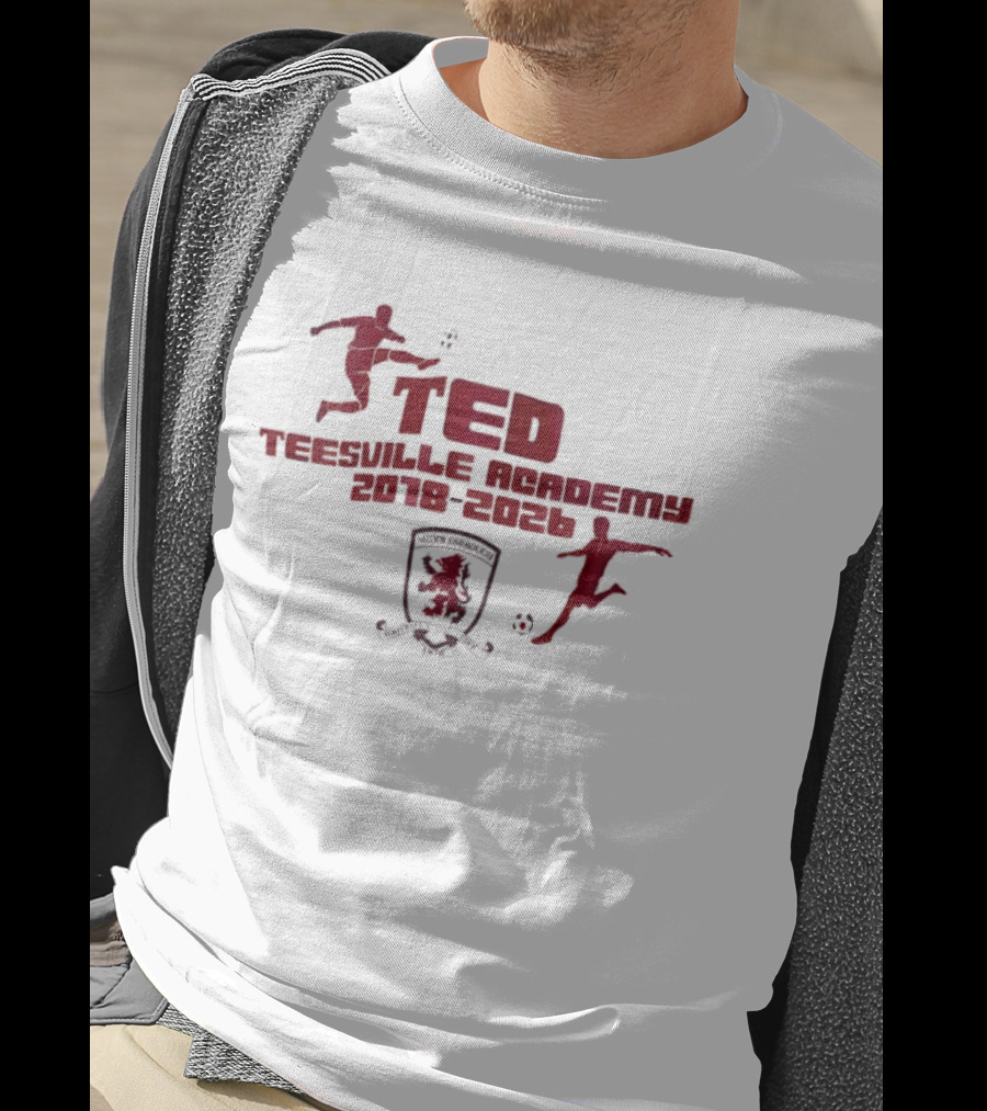 Middlesbrough FC Ted Teesville Academy 2018 2026 Soccer Crest Footballer T-Shirt