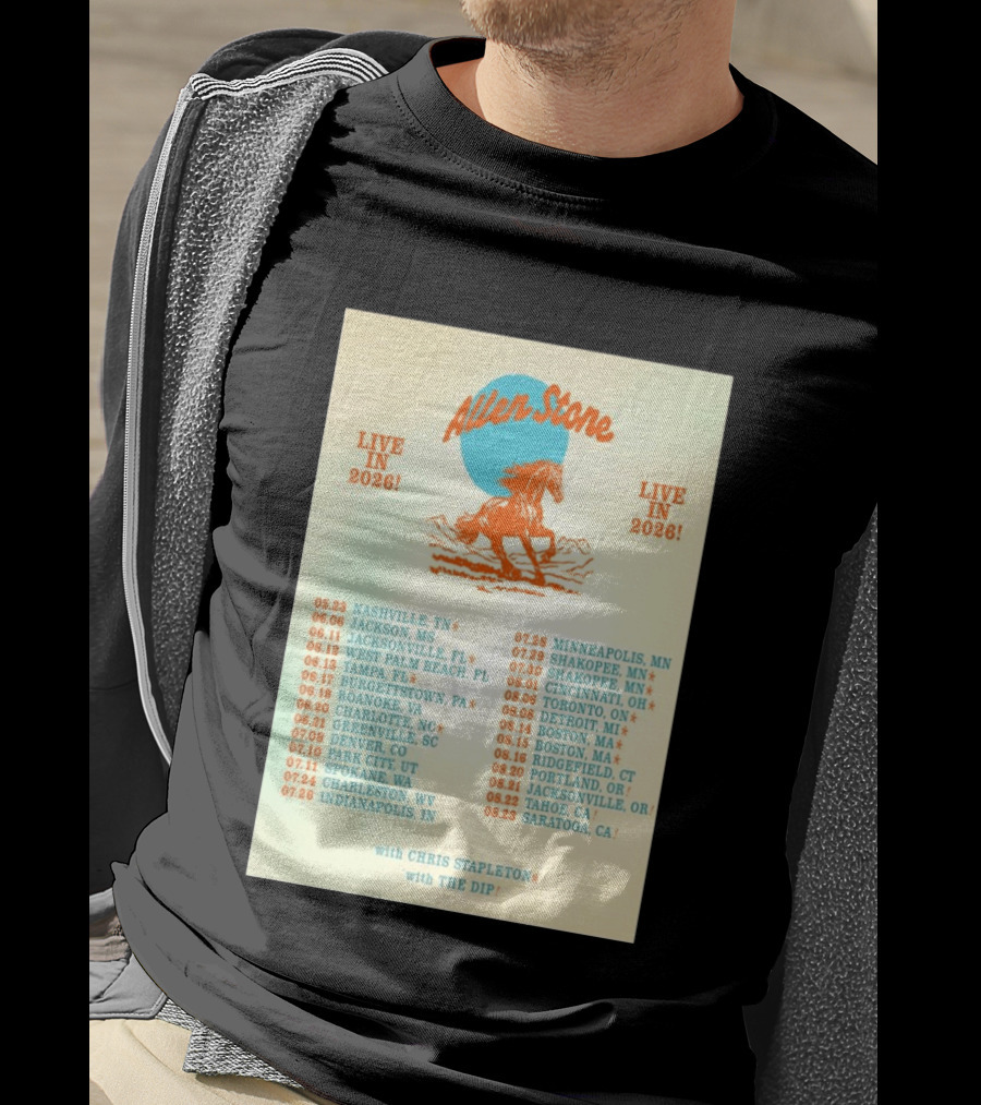 Allen Stone Live In 2026 Tour Dates With Chris Stapleton And The Dip T-Shirt