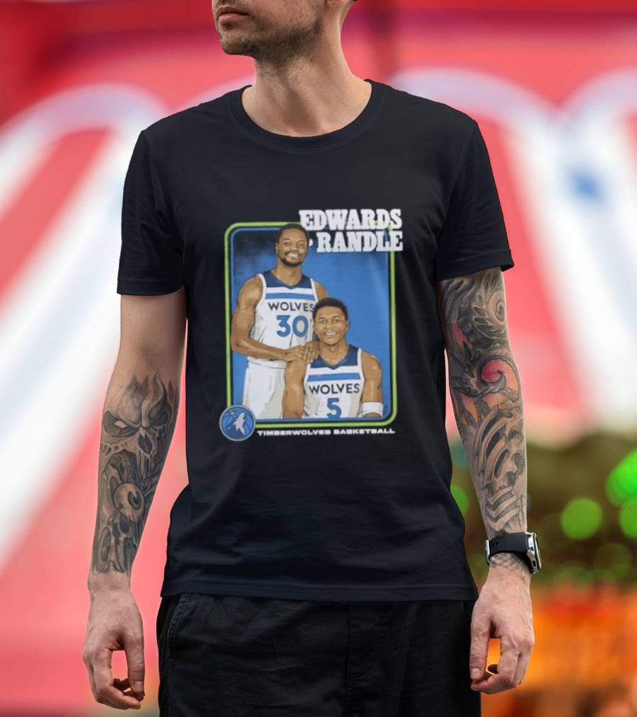 Edwards Randle Wolves 30 5 Basketball Duo T-Shirt