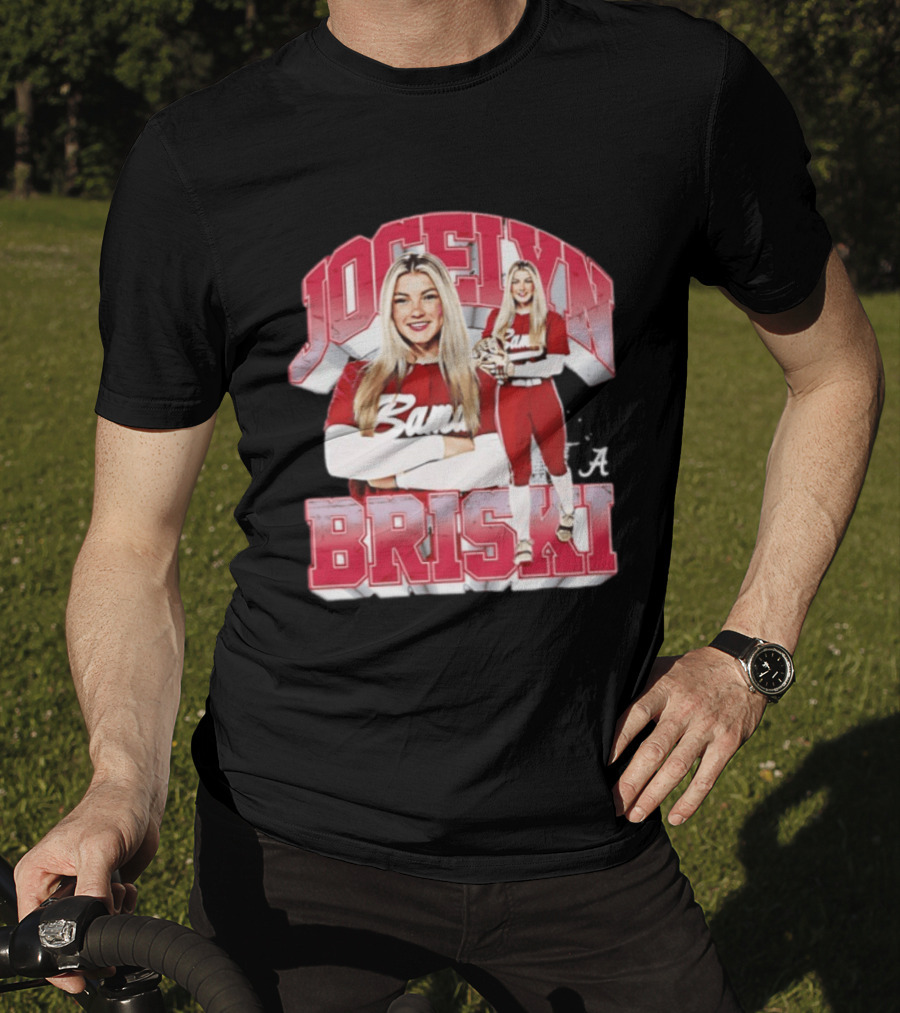 Jocelyn Briski Alabama Bama Crimson Tide Softball 90s Bootleg T-Shirt