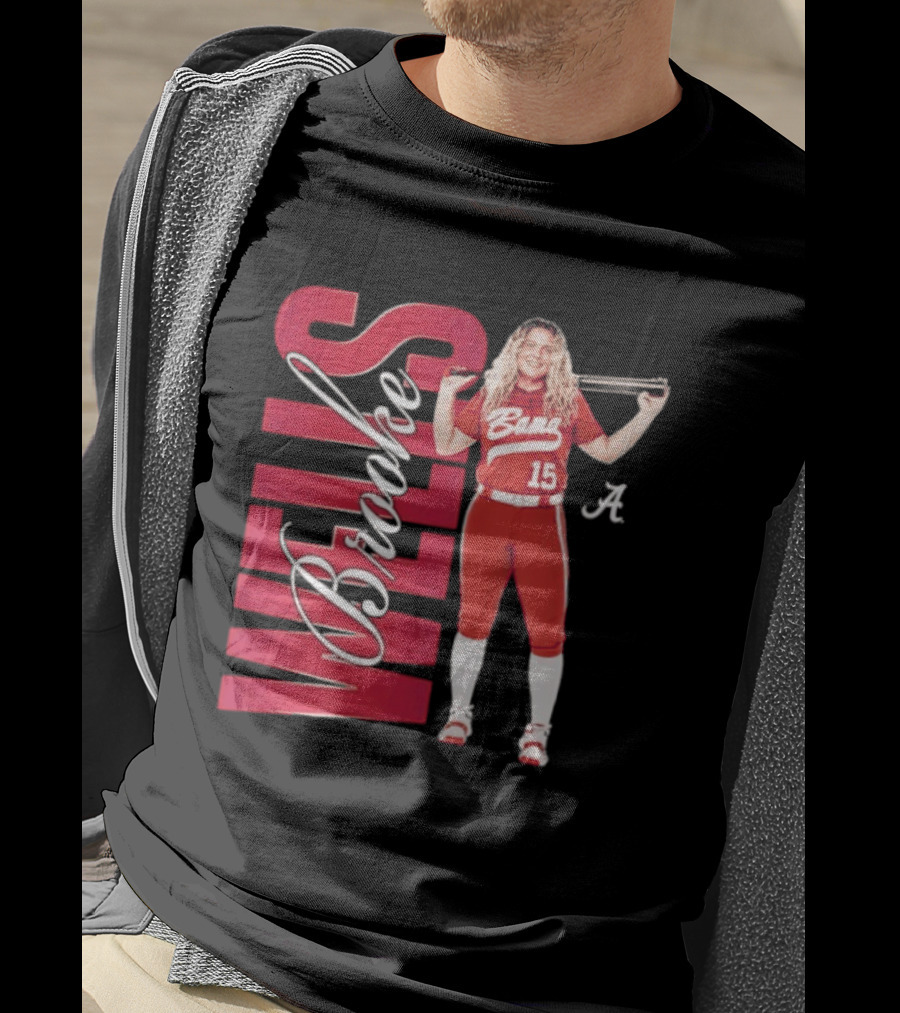 Brooke Wells Bama Crimson Tide Softball Player 15 Alabama T-Shirt