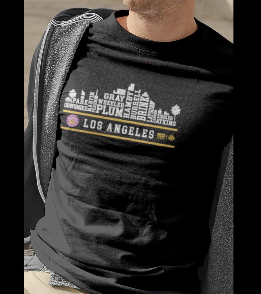 Los Angeles Sparks 2026 Players Name Roster Skyline T-Shirt