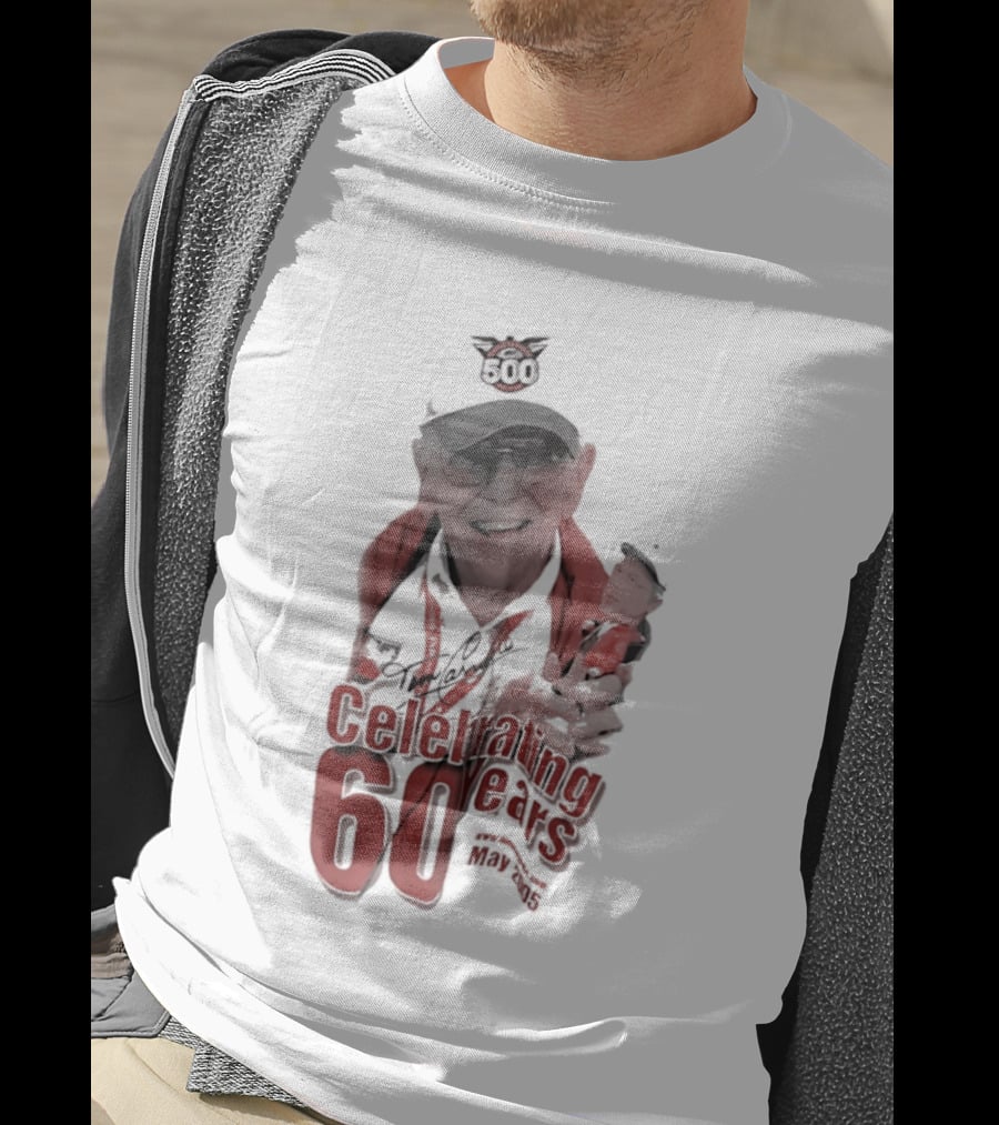 Tom Carnegie Indianapolis 500 Celebrating 60 Years Announcer Bobblehead May 2005 T-Shirt