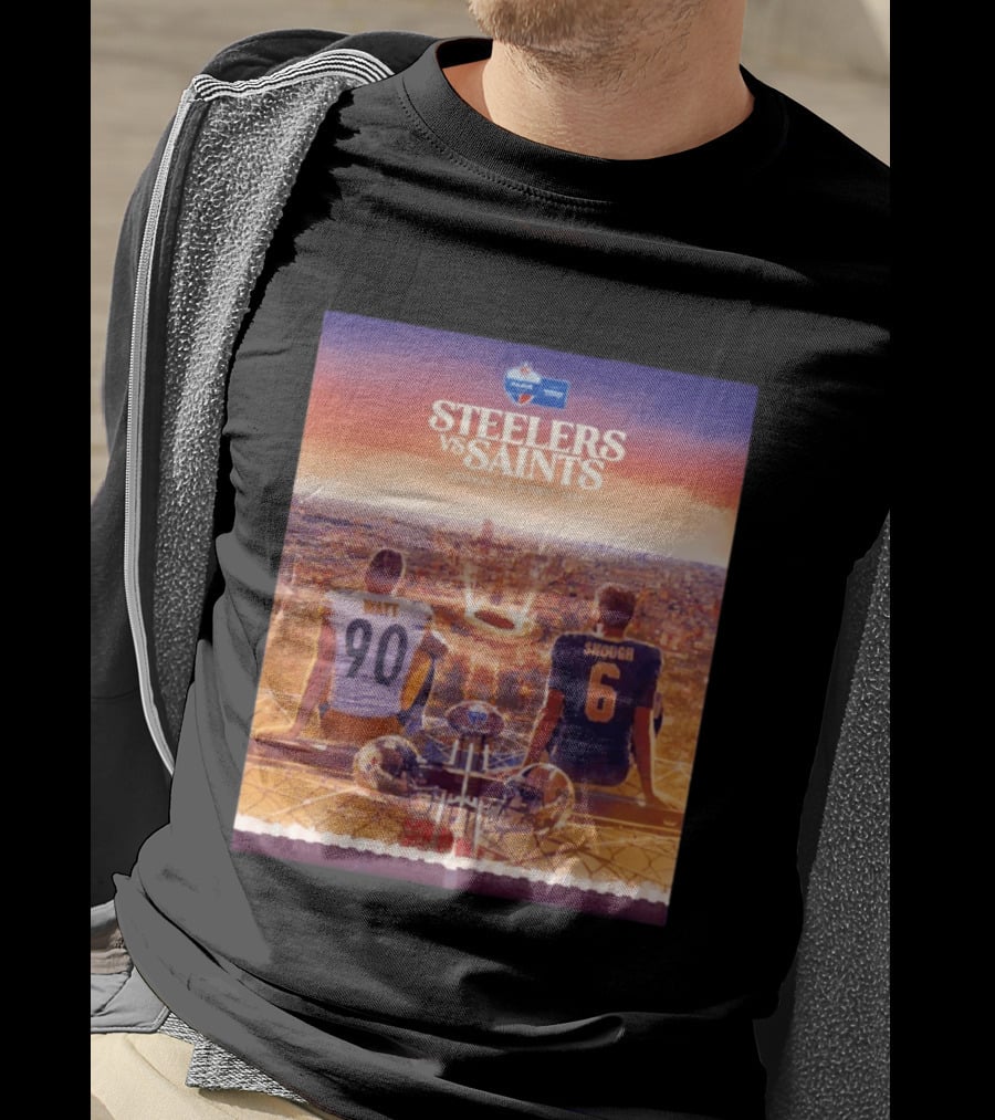 Steelers Vs Saints Paris Game Dimanche 25 Octobre 2026 Watt Shough T-Shirt