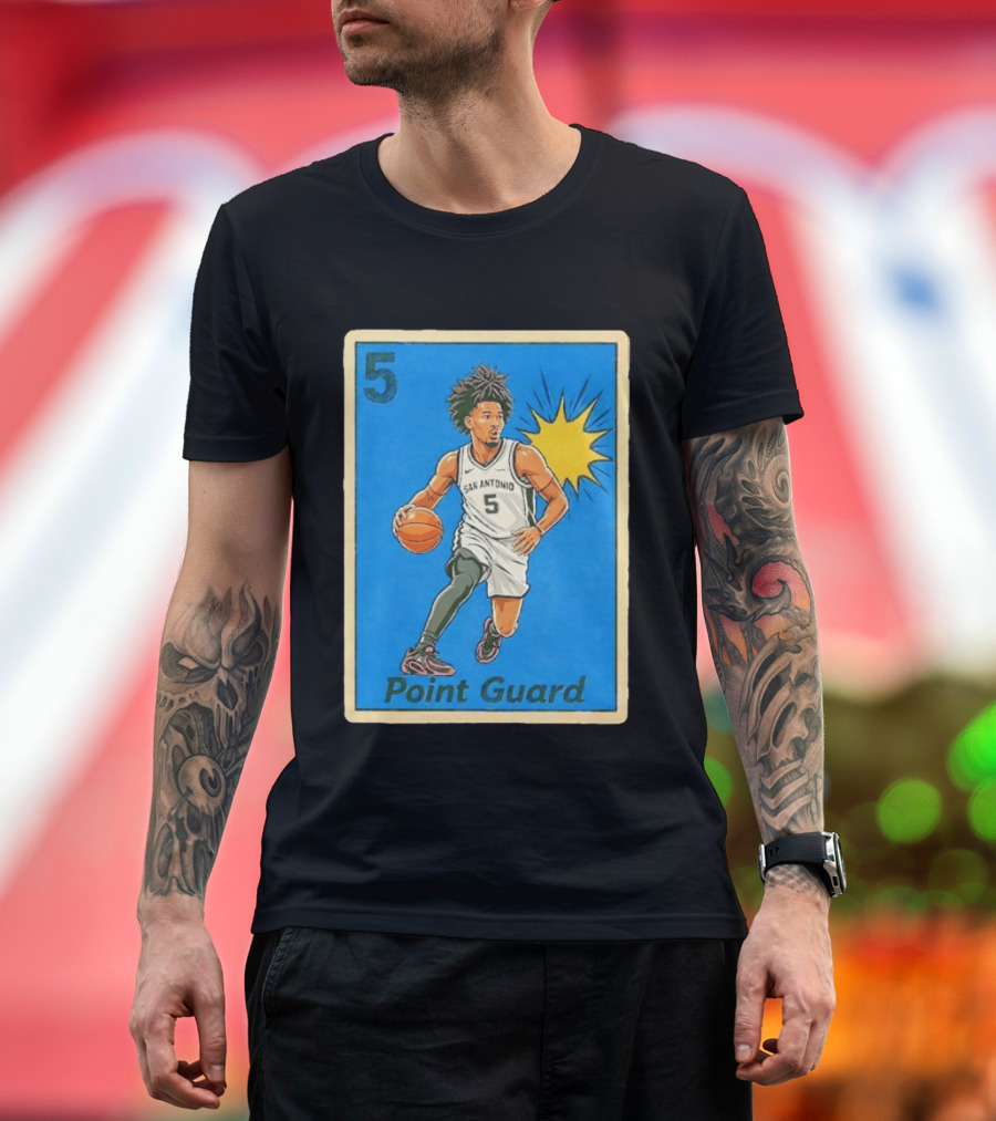 San Antonio Spurs Point Guard Stephon Castle 5 T-Shirt