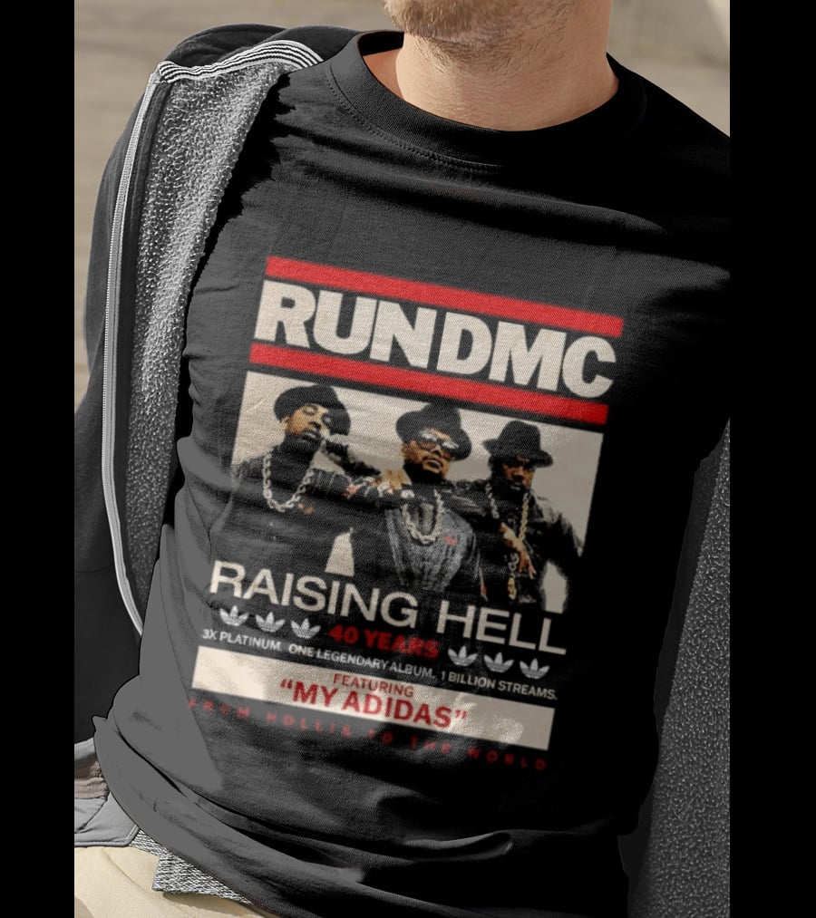 RUN DMC Raising Hell 40 Years My Adidas From Hollis To The World T-Shirt