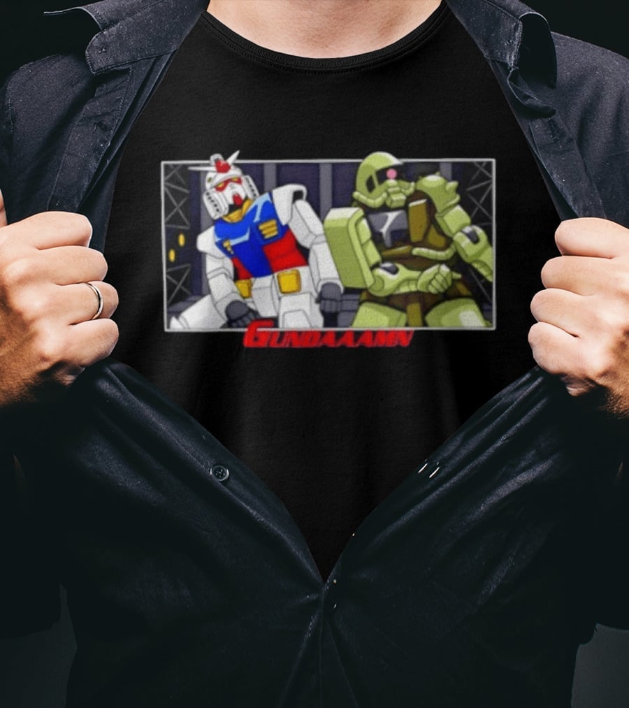 Gundaaamn Robots Anime Mecha Showdown T-Shirt