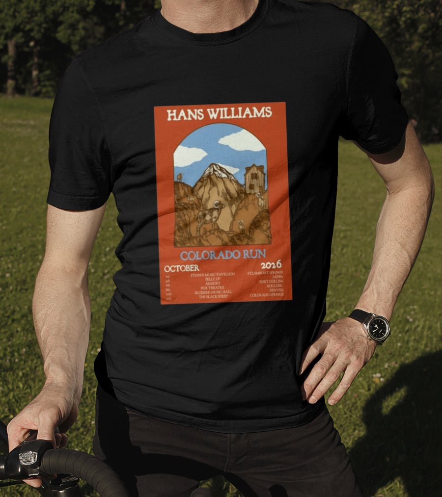 Hans Williams Colorado Run October 2026 Steamboat Springs Aspen Fort Collins Boulder Denver Colorado Springs T-Shirt