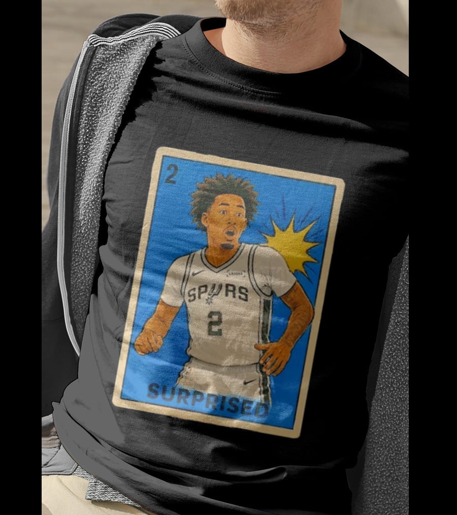 Surprised Dylan Harper Spurs Basketball Card T-Shirt
