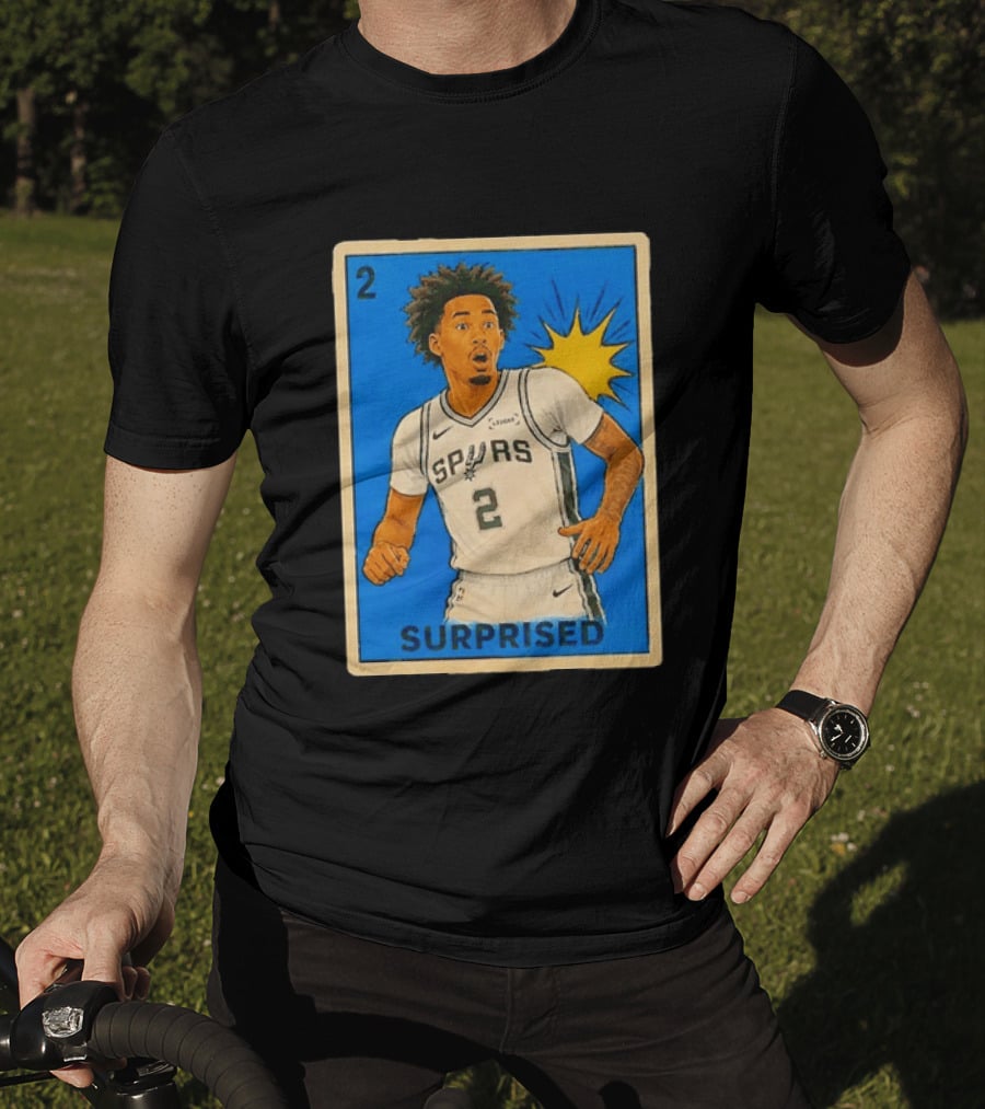 Surprised Dylan Harper Spurs Basketball Card T-Shirt