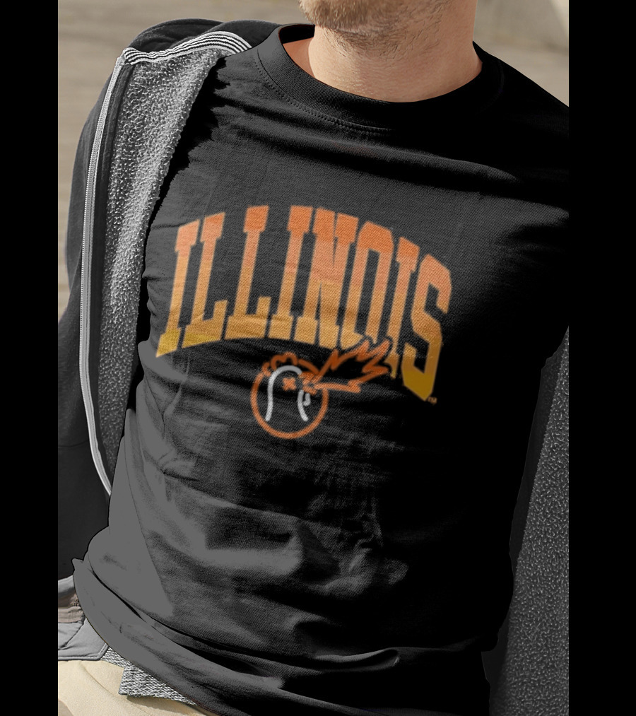 Illinois Hot Ones Heat Chart Flame Orange T-Shirt