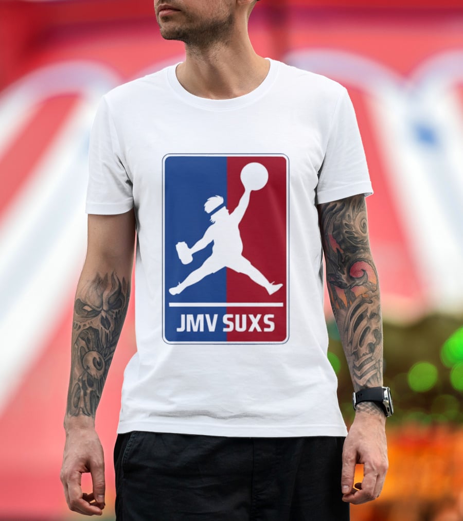 JMV SUXS MLB Jumpman Overweight Baseball Pitcher T-Shirt