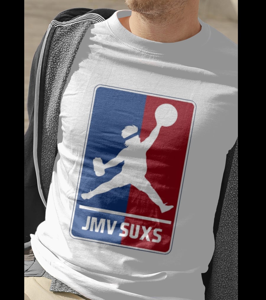 JMV SUXS MLB Jumpman Overweight Baseball Pitcher T-Shirt