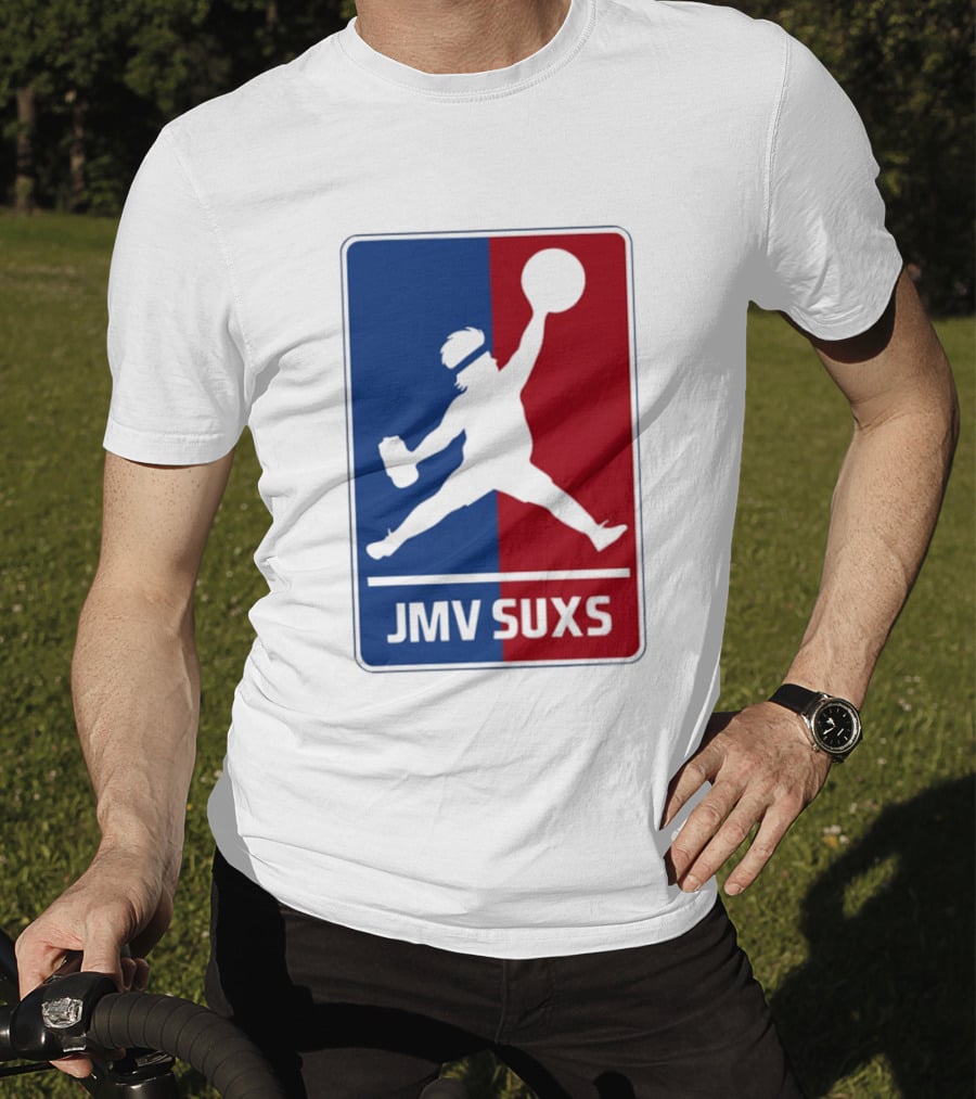 JMV SUXS MLB Jumpman Overweight Baseball Pitcher T-Shirt