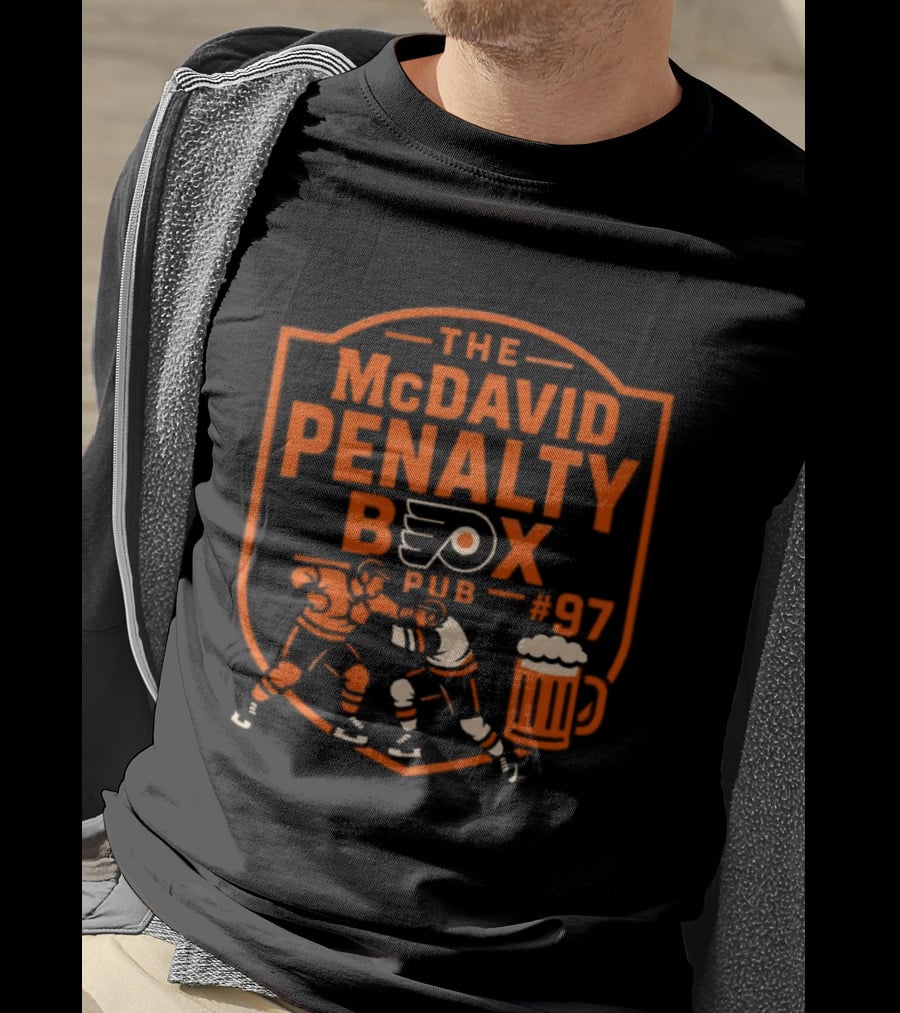 The McDavid Penalty Box Philadelphia Flyers Pub #97 T-Shirt