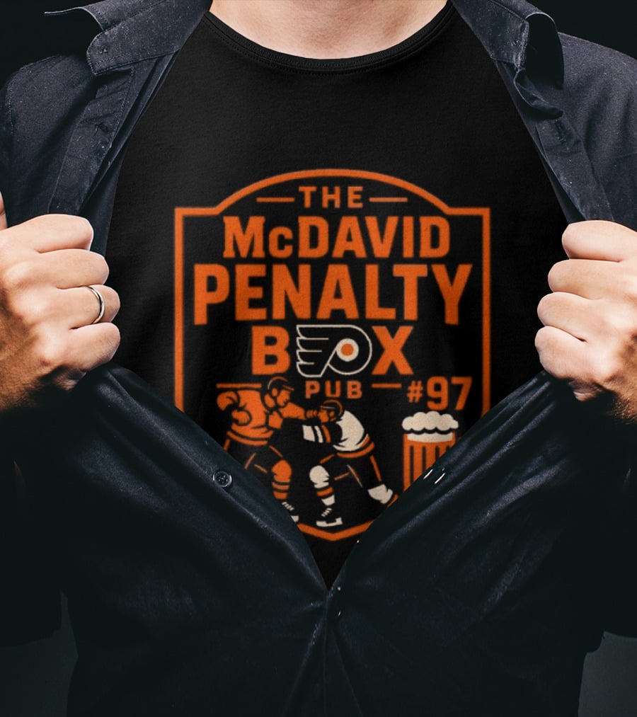 The McDavid Penalty Box Philadelphia Flyers Pub #97 T-Shirt
