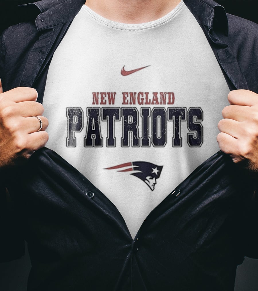 New England Patriots Forever Skull Trucker Nike T-Shirt