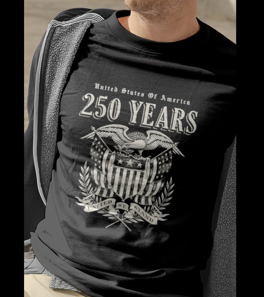 United States Of America 250 Years Eagle Emblem Celebration T-Shirt