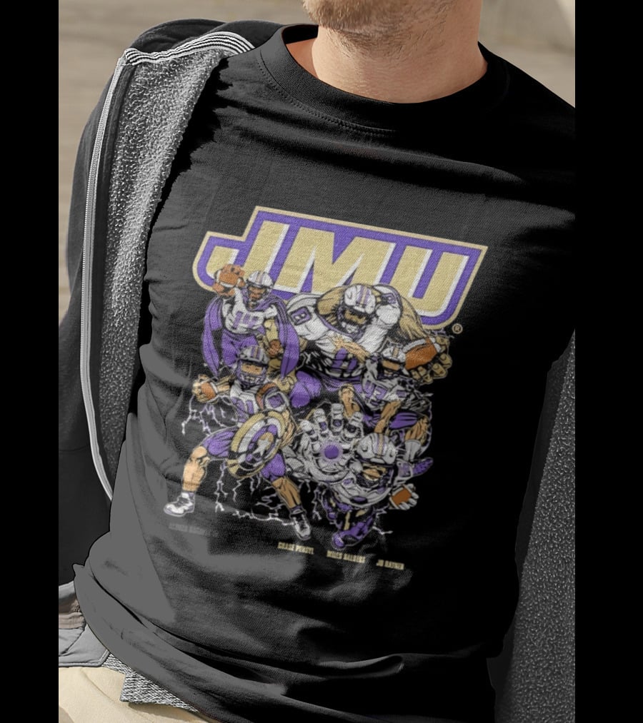 JMU Marvel Super Hero James Madison Dukes Football Team T-Shirt