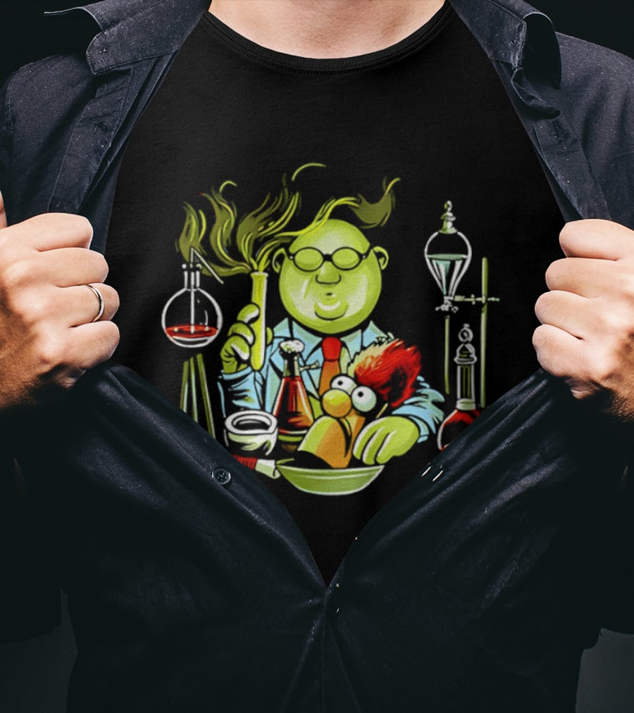 Dr Bunsen Honeydew And Beaker With Re Animator Science Lab Experiment T-Shirt