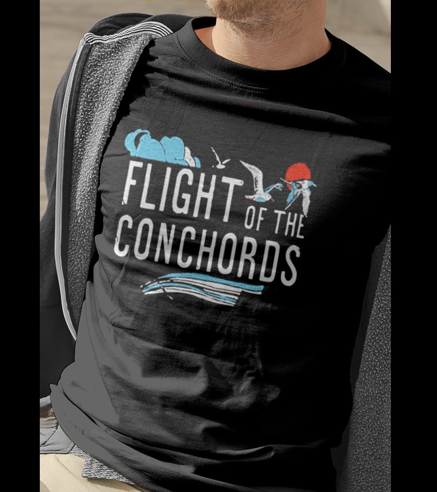Flight Of The Conchords Santa Barbara Seagulls And Waves T-Shirt