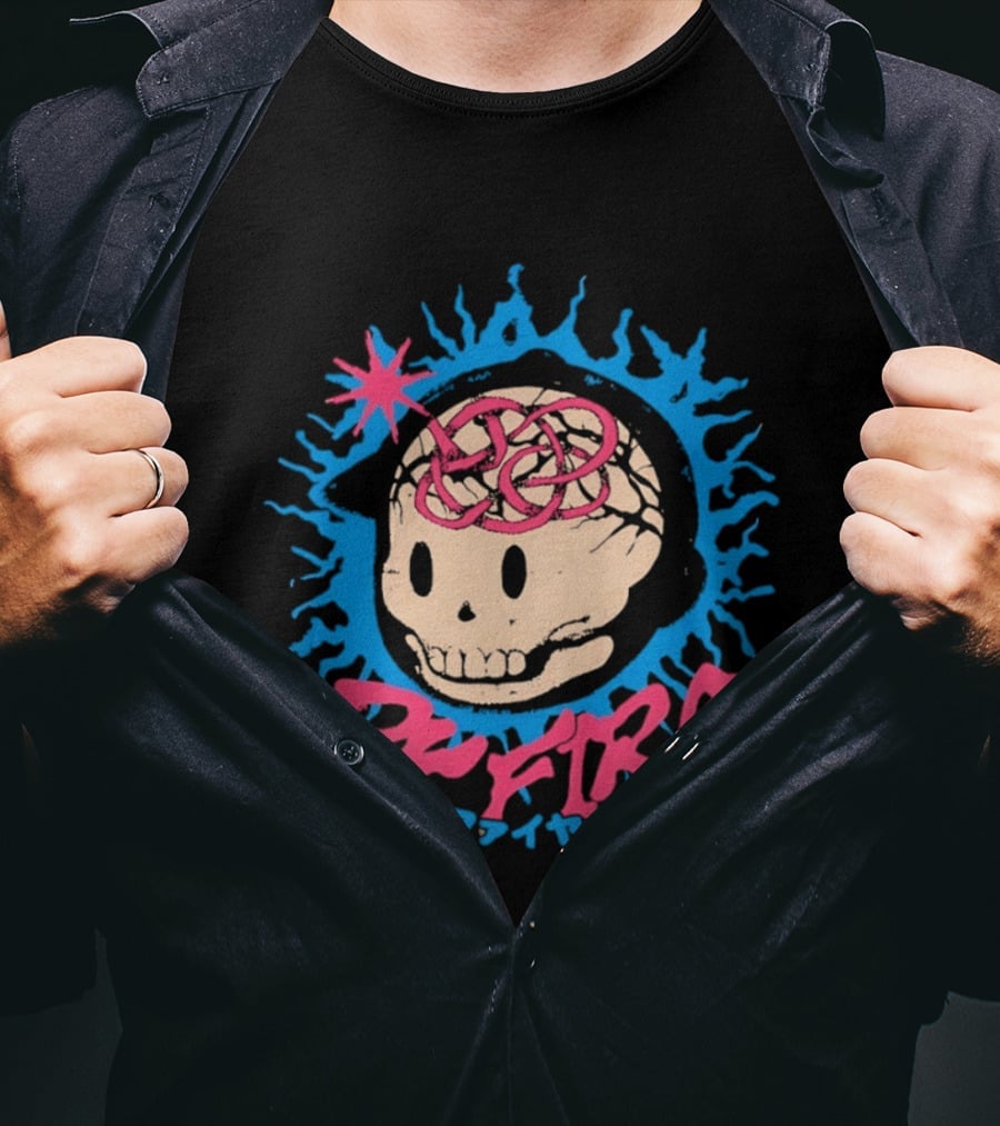 PK Fire Skull Art EarthBound Ness T-Shirt