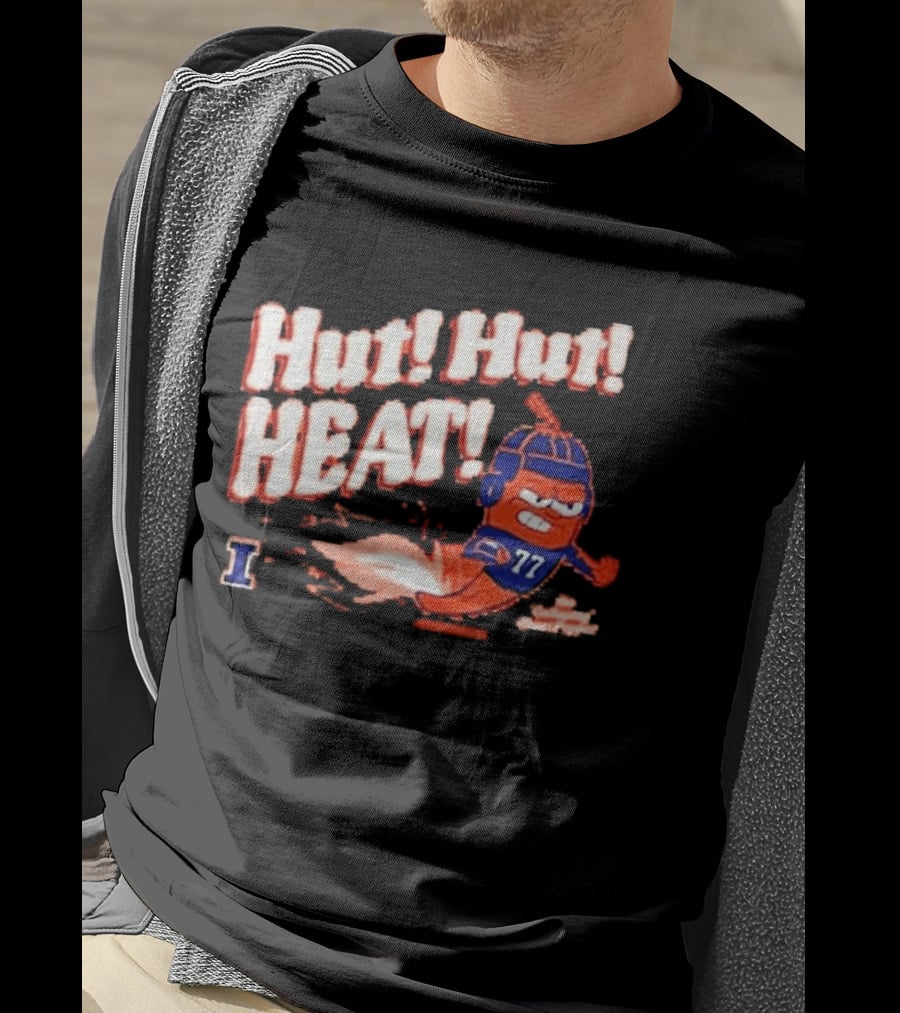Illinois Galloping Ghost Pepper Hut Hut Heat Football 77 T-Shirt