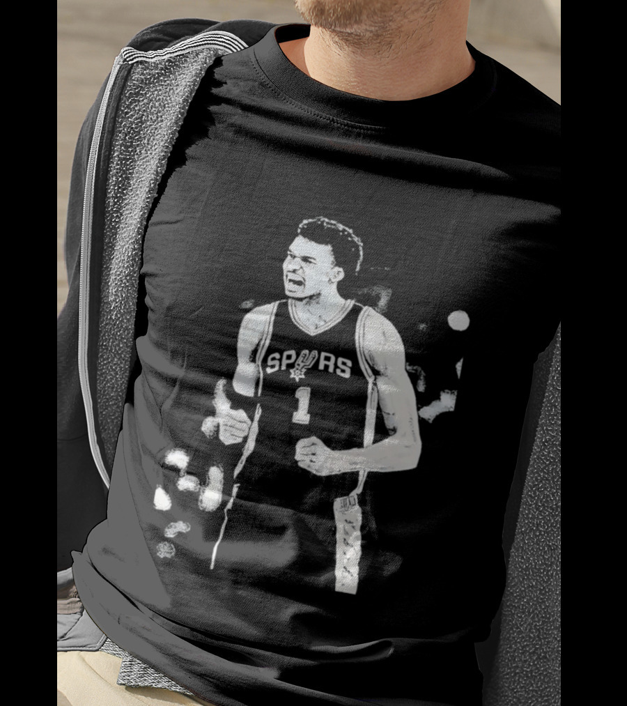 Victor Wembanyama Spurs Number 1 Basketball Jaelen Molina T-Shirt