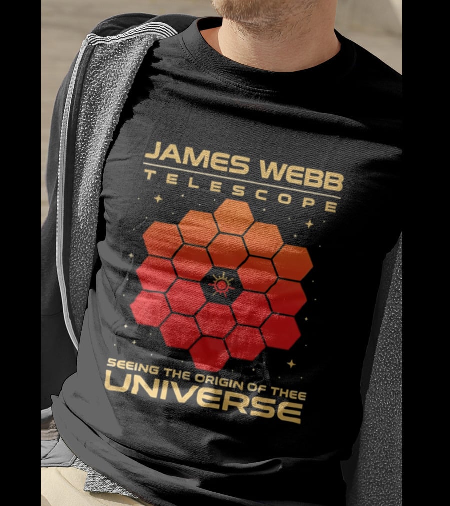 James Webb Telescope Hexagonal Mirrors Seeing The Origin Of The Universe T-Shirt