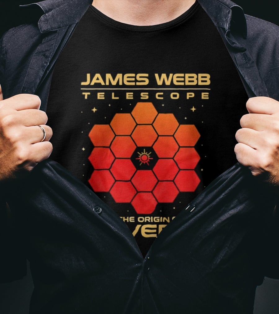 James Webb Telescope Hexagonal Mirrors Seeing The Origin Of The Universe T-Shirt