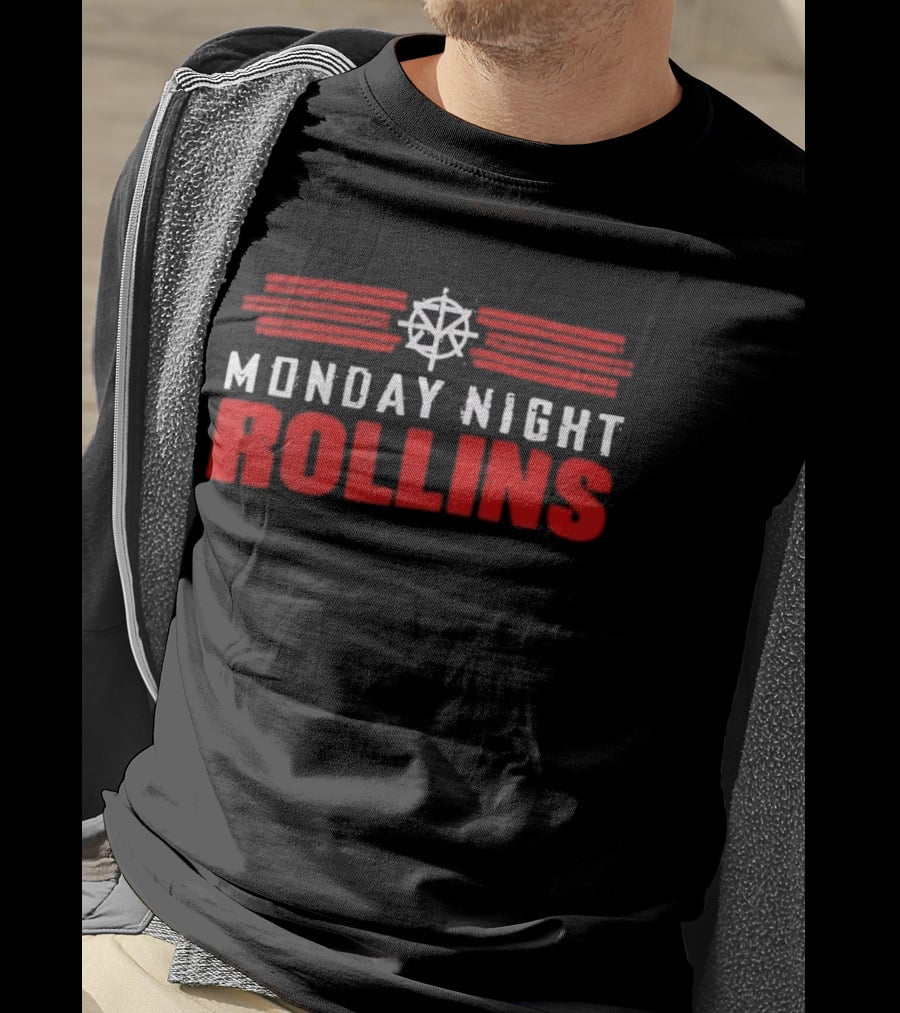 Seth Rollins Monday Night Rollins WWE Red White T-Shirt