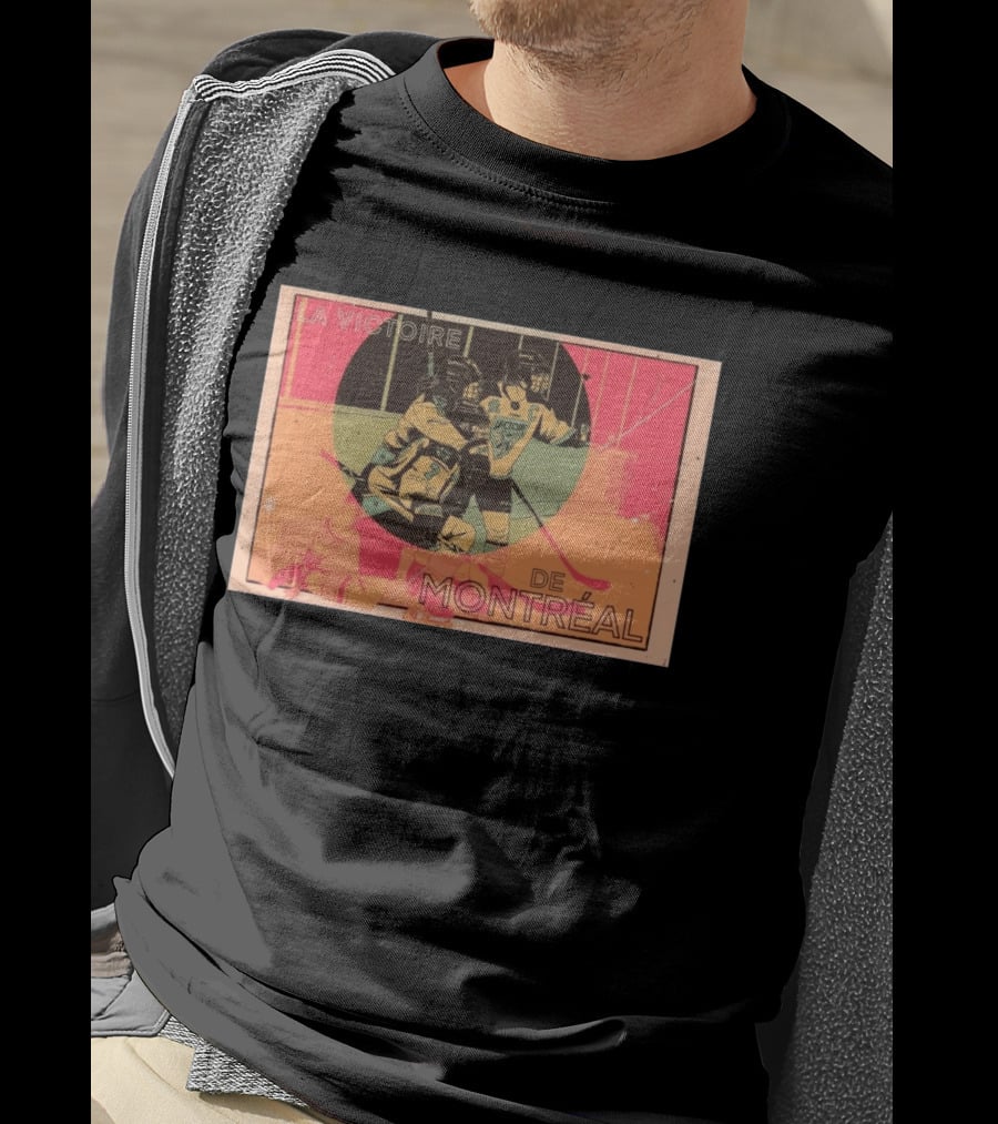 La Victoire De Montréal Hockey Vintage Pop T-Shirt