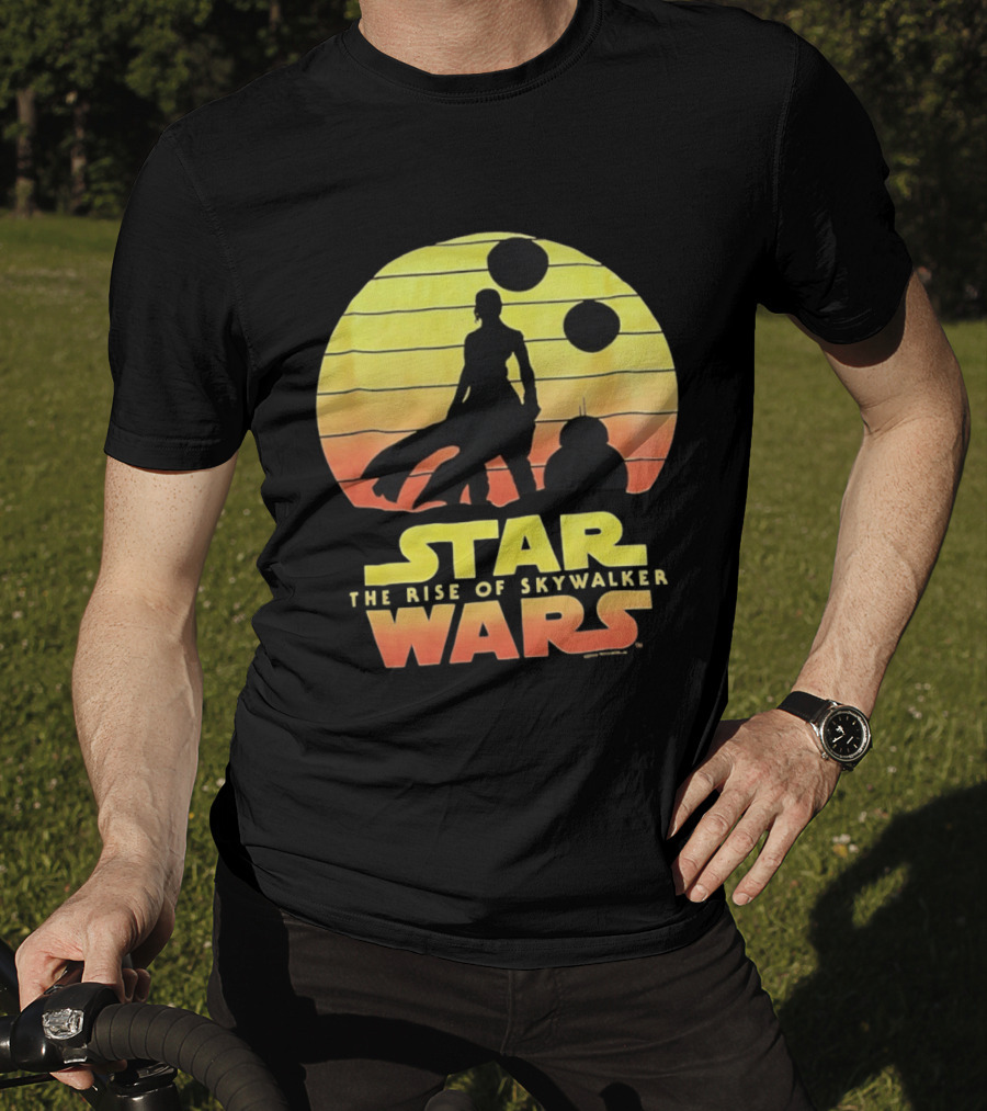 Star Wars The Rise Of Skywalker Silhouette Sunset Scene T-Shirt