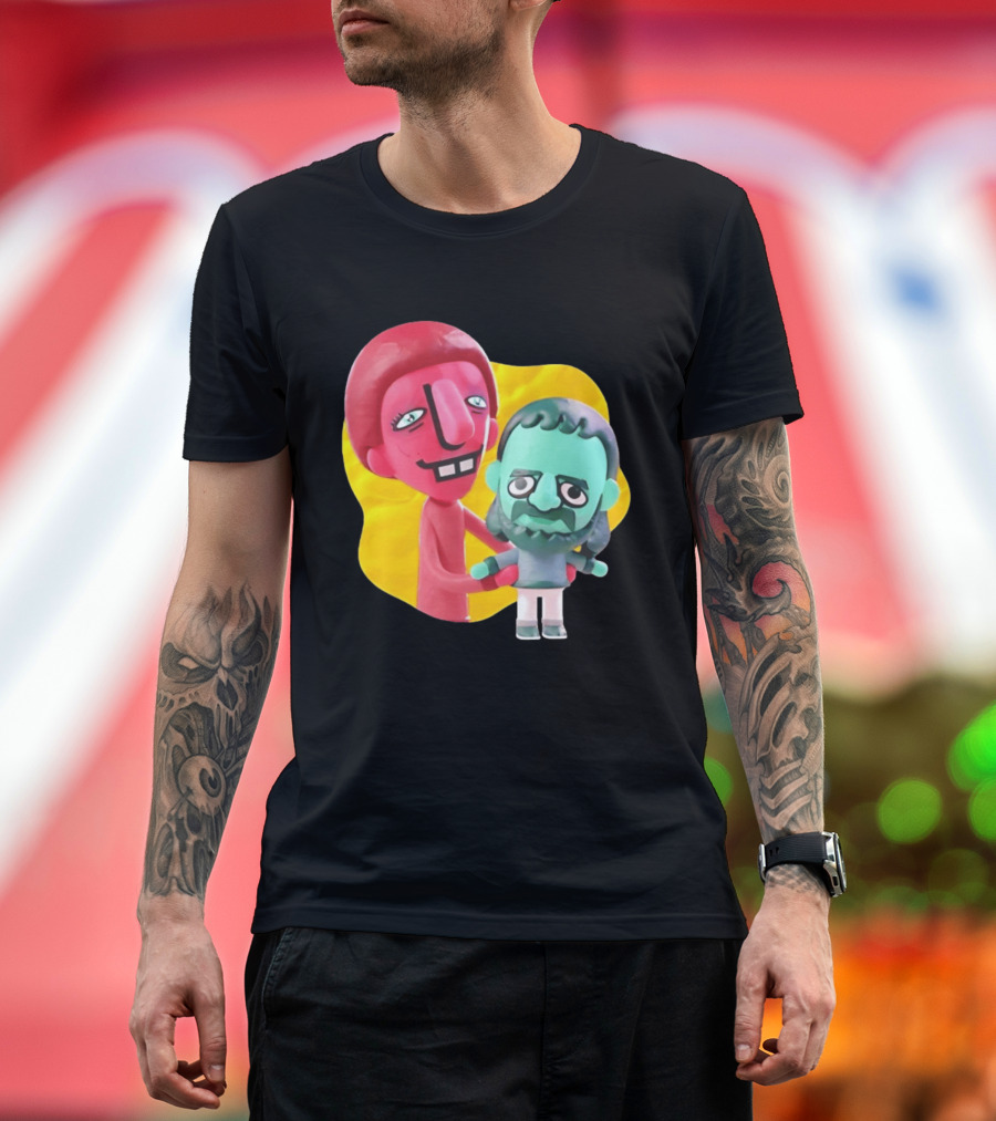 The Best Buds Colorful Character Figures Hugging Playful T-Shirt