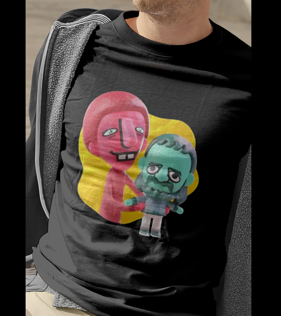 The Best Buds Colorful Character Figures Hugging Playful T-Shirt