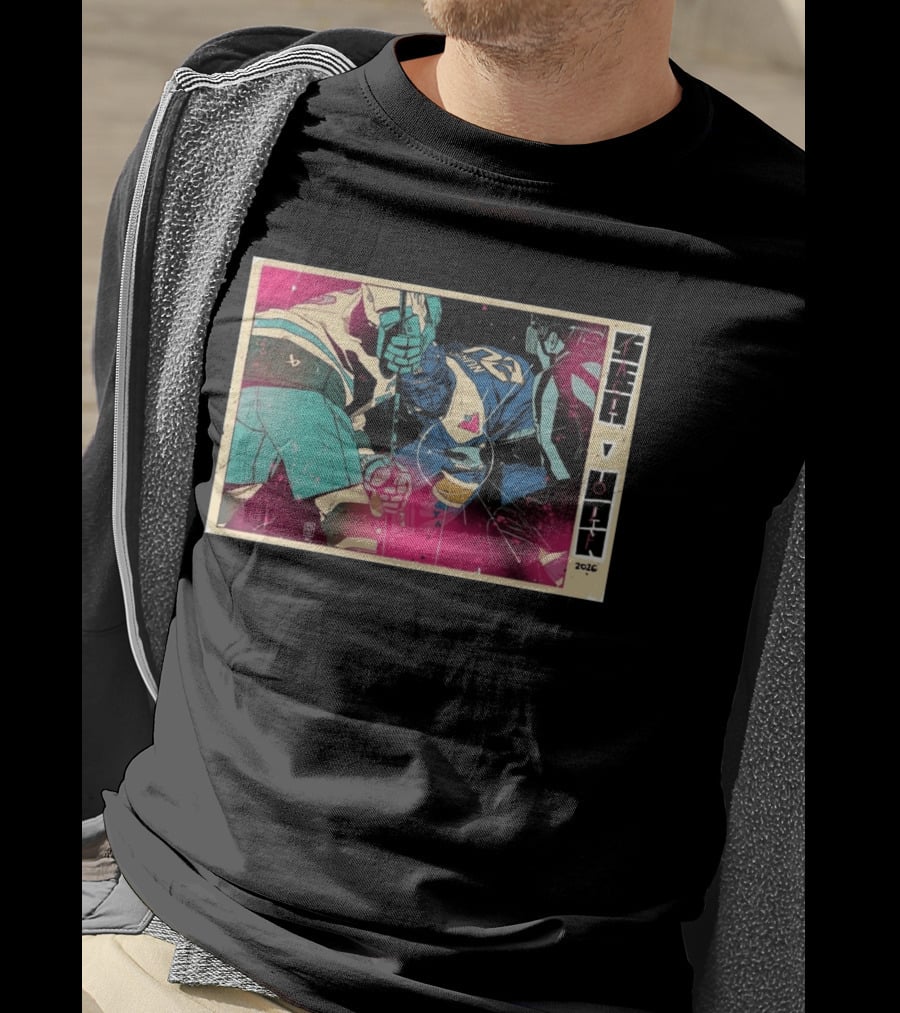 Face Off 2026 Intense Ice Hockey Action T-Shirt