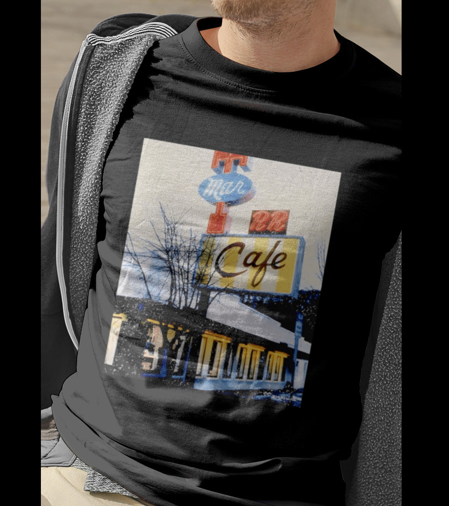 Twin Peaks Mar RR Cafe Sign Iconic Diner Scene T-Shirt