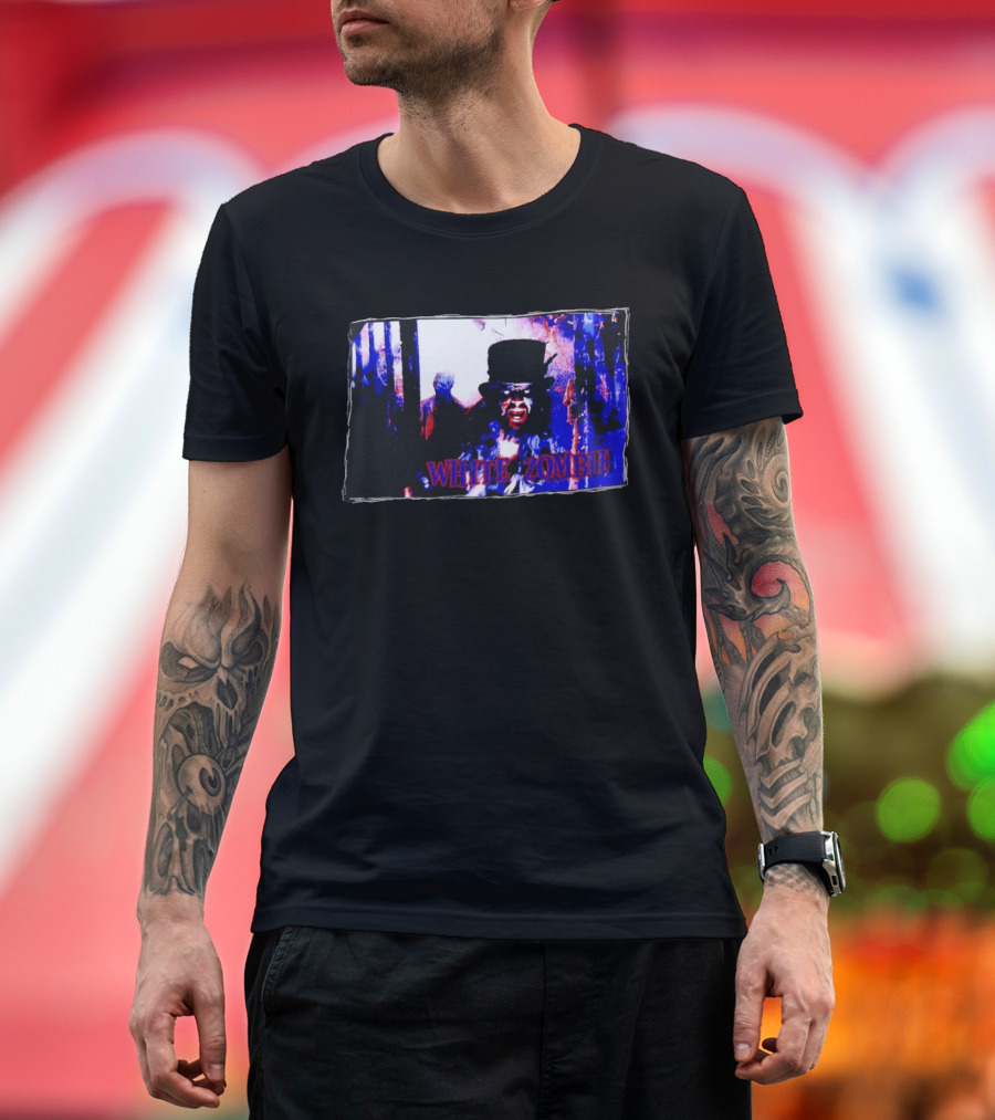 White Zombie Horror Aesthetic Band Cover T-Shirt