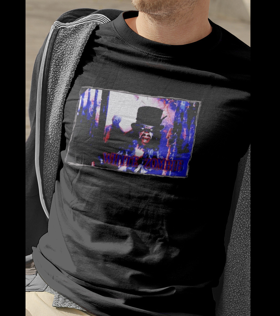 White Zombie Horror Aesthetic Band Cover T-Shirt