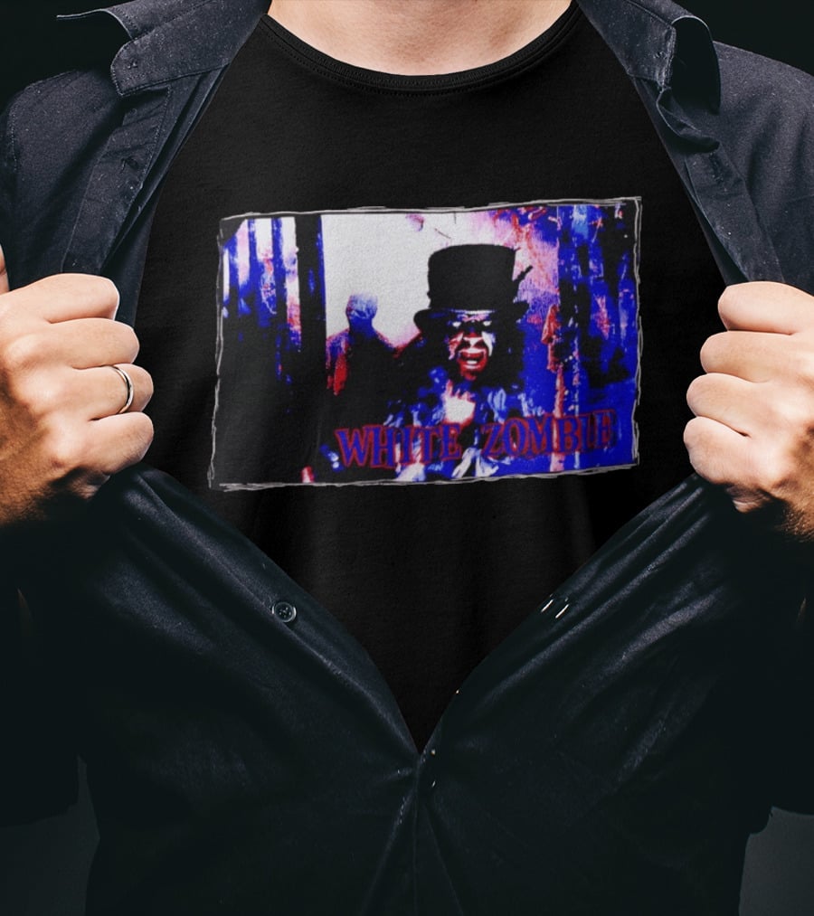 White Zombie Horror Aesthetic Band Cover T-Shirt