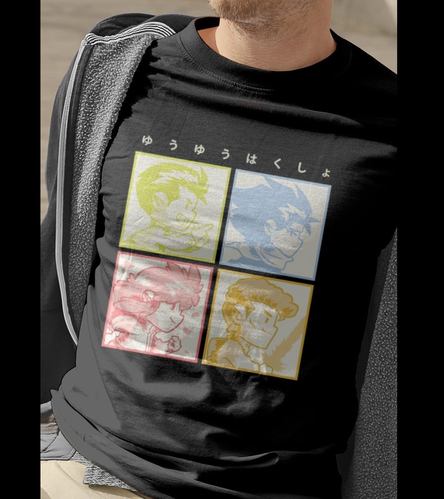 YuYu Hakusho Characters Yusuke Urameshi Hiei Kurama Kazuma Kuwabara T-Shirt