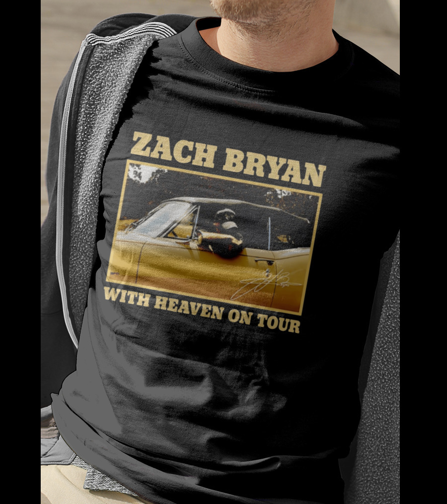 Zach Bryan With Heaven On Tour 2026 Signature Convertible T-Shirt