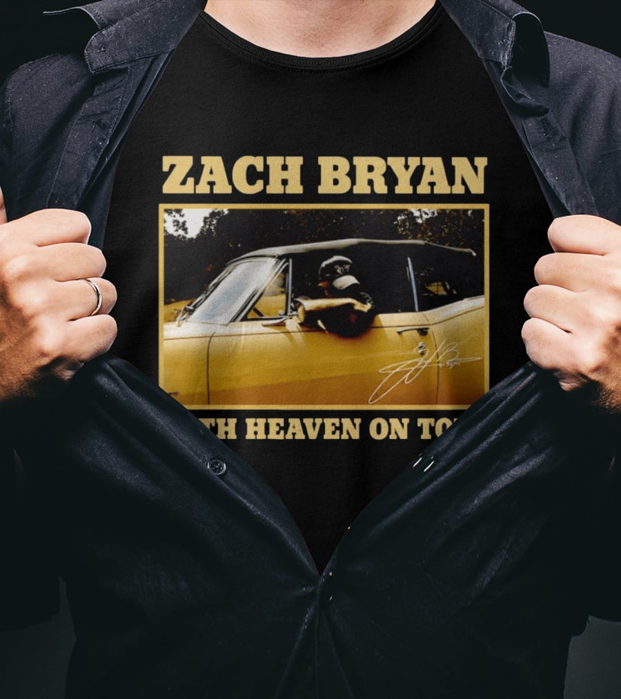 Zach Bryan With Heaven On Tour 2026 Signature Convertible T-Shirt
