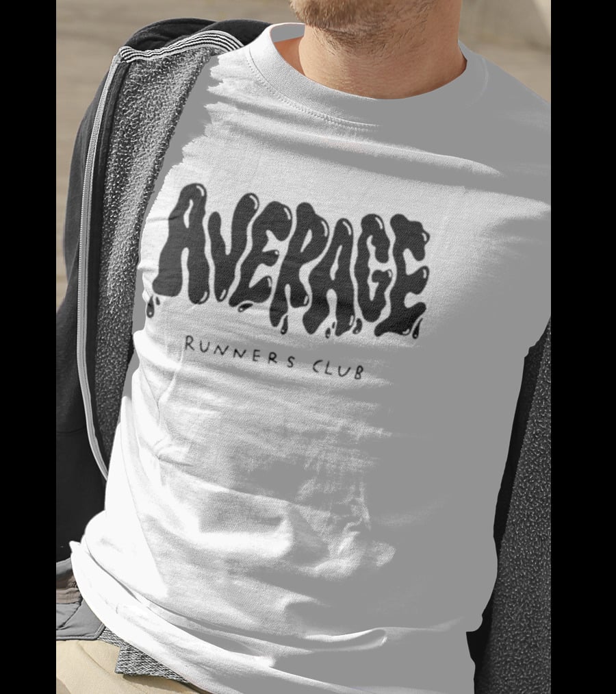 AVERAGE Runners Club Black Drip T-Shirt