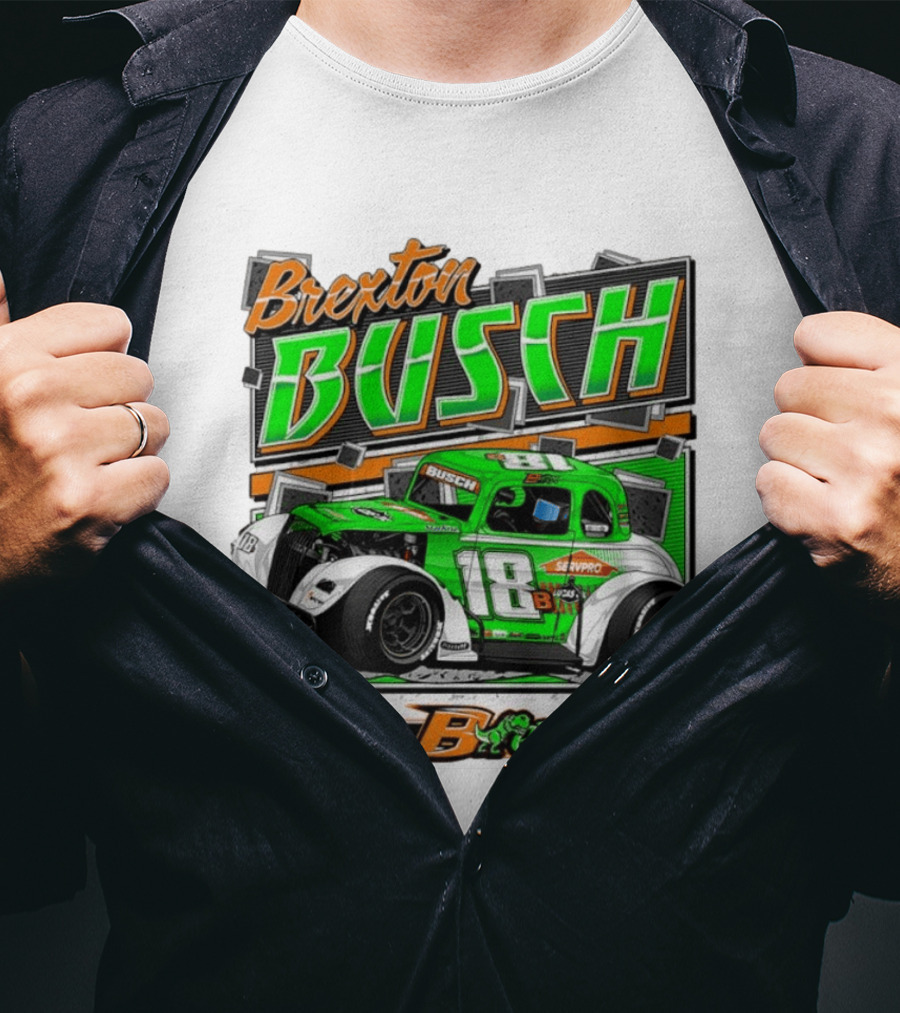 Brexton Busch 18 B Rex KBM Race Car Graphic 2026 T-Shirt