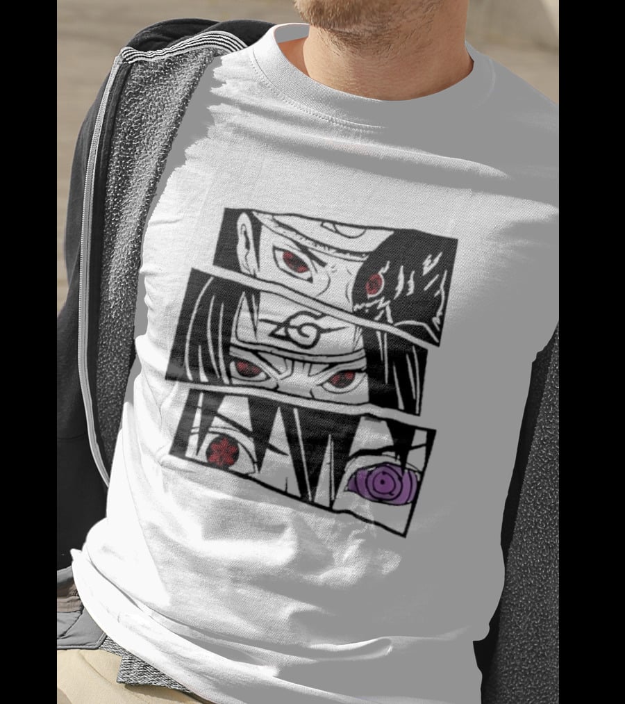 Uchiha Itachi Sasuke Sharingan Rinnegan Eyes Anime Trends 2026 T-Shirt