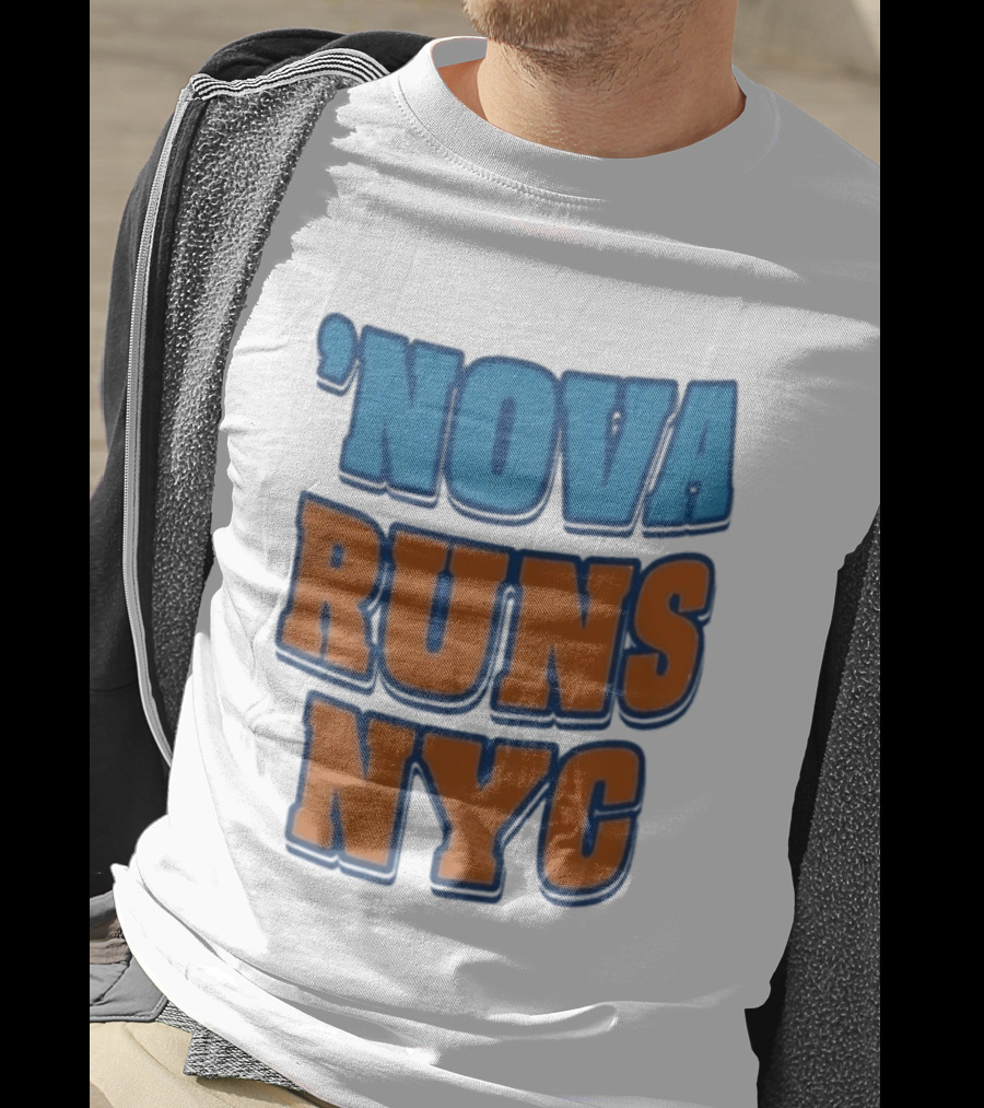 Nova Runs NYC Villanova Basketball Knicks Navy T-Shirt