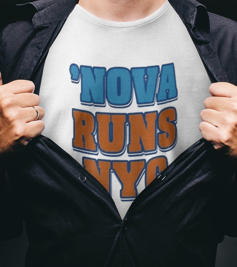 Nova Runs NYC Villanova Basketball Knicks Navy T-Shirt